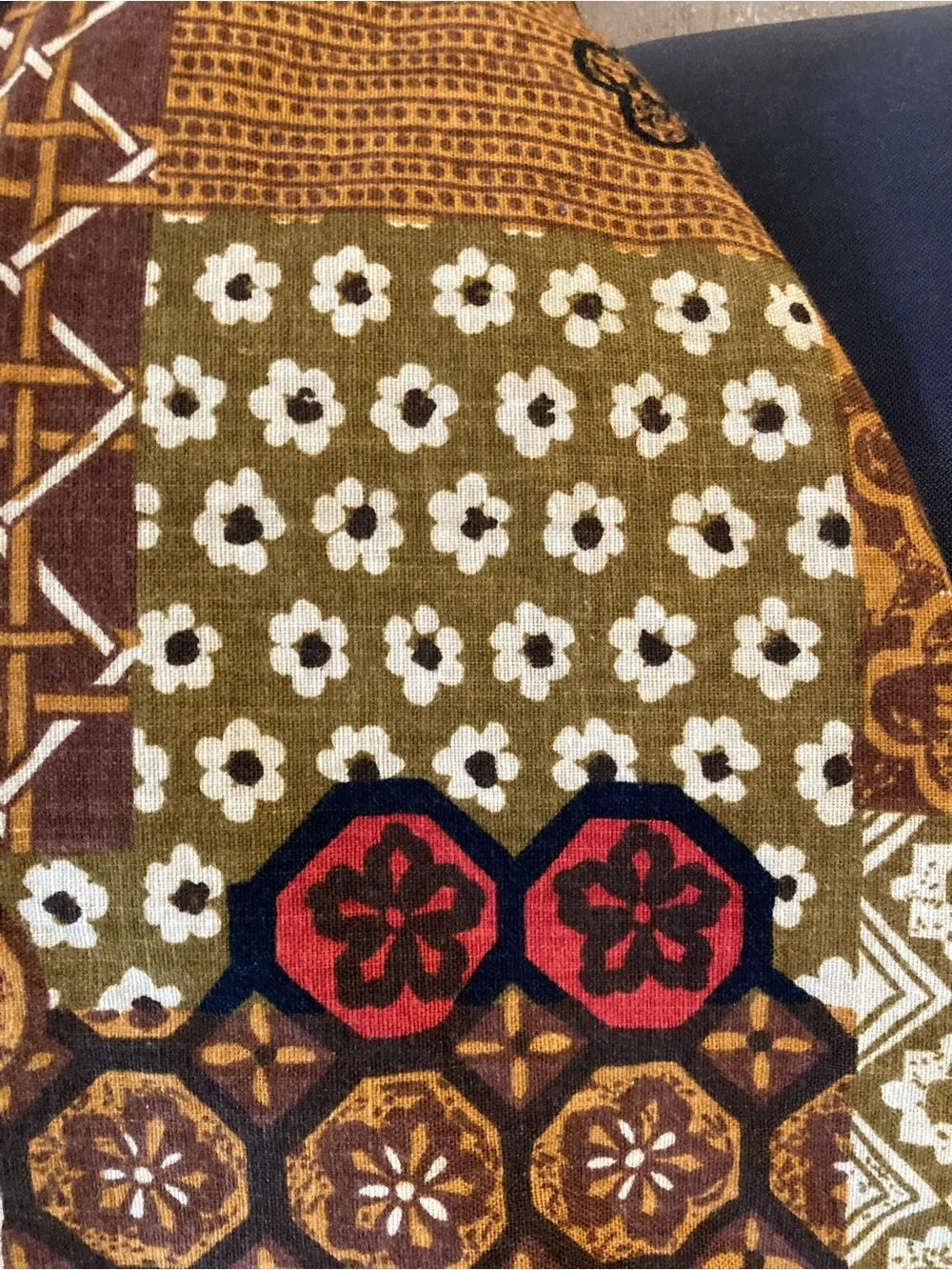 Vintage Tablecloth Round Fringe Harvest Gold MCM Vintage 50